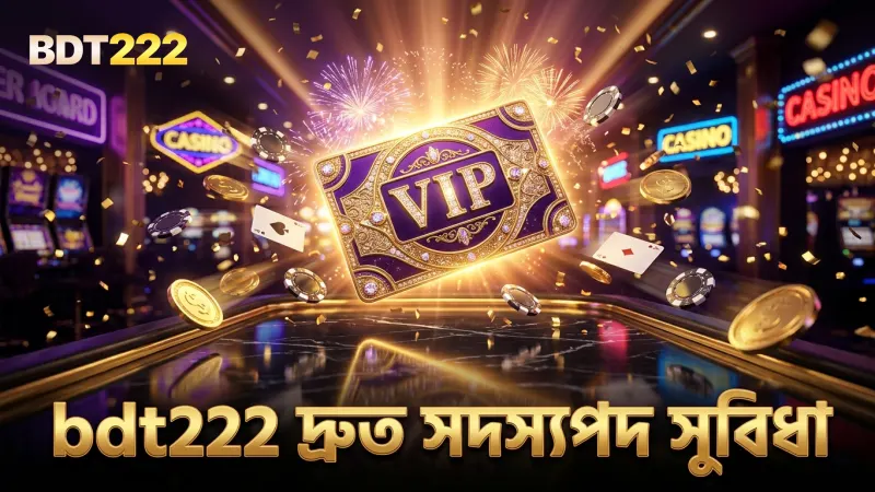 bdt222 ভিআইপি ক্লাবের সদস্যপদ দ্রুত ও সহজ।