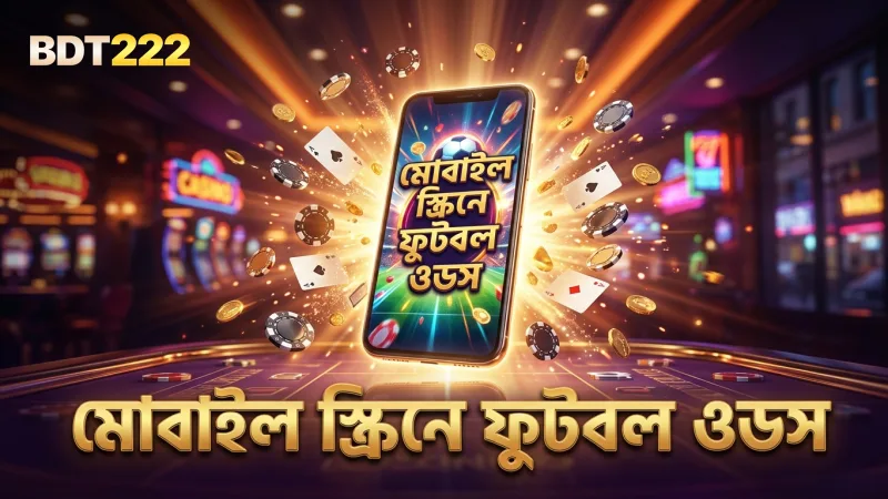 মোবাইল স্ক্রিনে ফুটবল ম্যাচ ওডসের বিস্তারিত দেখানো হয়েছে